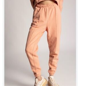 Adidas x Ivy Park women’s French Terry sweatpants peach joggers pull on pant 3XS
